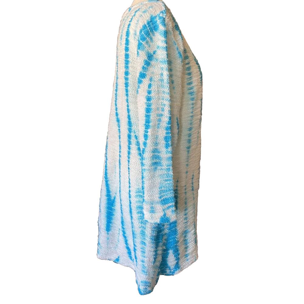 XCVI Blue Tie Dye 3/4 Sleeve Tunic Top Soft Comfy Size XXL - Picture 2 of 6